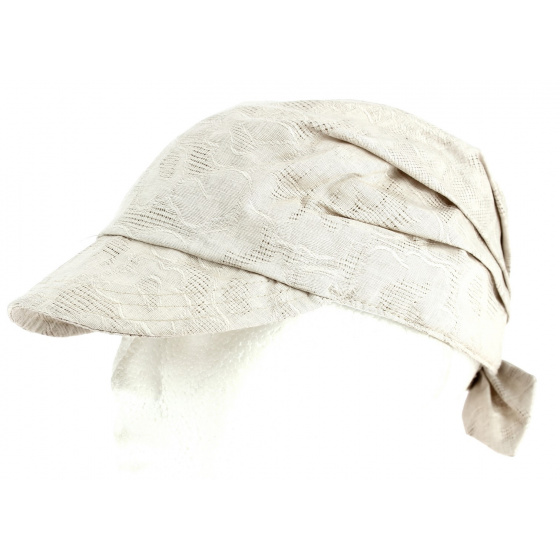 Mahalia Summer Cap Beige Cotton - Traclet