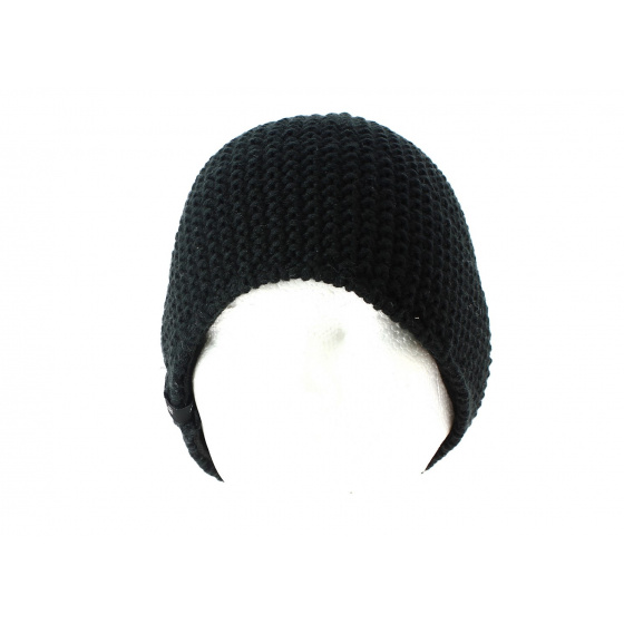 Short Black Picard Beanie-Keyone