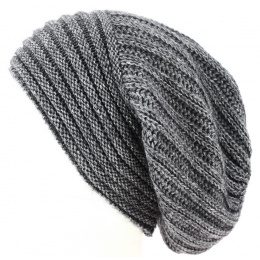 Long Whistler Wool & Mohair Beanie Grey - Traclet