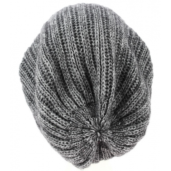 Bonnet Long Whistler Laine & Mohair Gris- Traclet