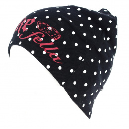 Rocke Fella Children's Beanie Black with Dots- Traclet