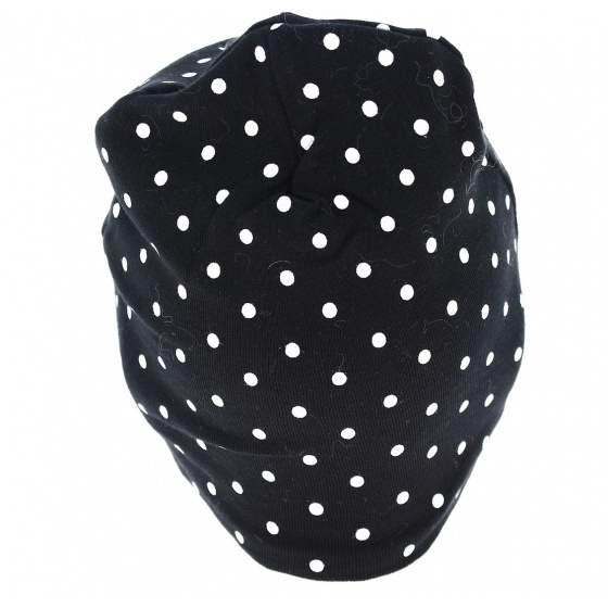 Rocke Fella Kids Black Polka Dot Beanie - Traclet Rocke Fella Kids Black Polka Dot Beanie - Traclet