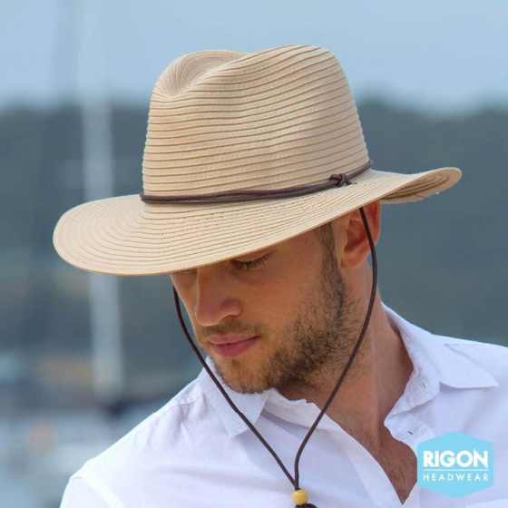 Traveller Beige Natural Fiber Hat - Rigon Headwear