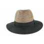 Chapeau Trilby Ollie Fibres Naturelles Naturel & Noir- Rigon Headwear