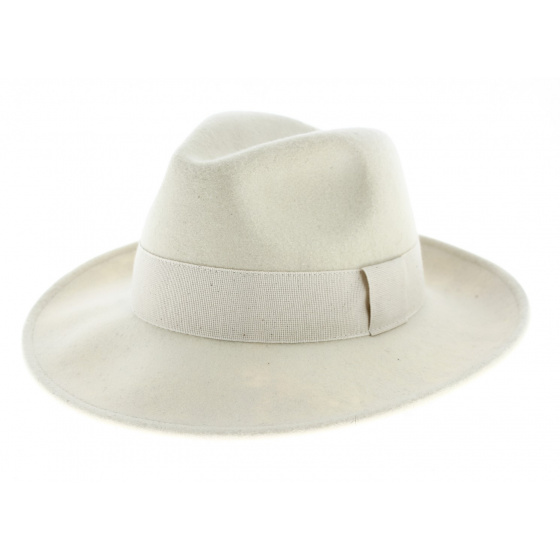 Vanador White Waterproof Wool Felt Fedora Hat - Traclet