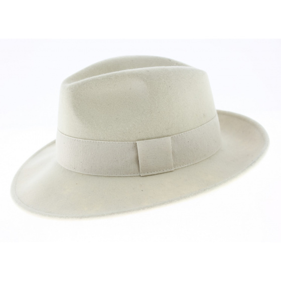 Vanador White Waterproof Wool Felt Fedora Hat - Traclet