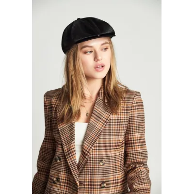 Casquette Brood Femme Noir Brillant- Brixton Reference : 9001 | Chapellerie Traclet