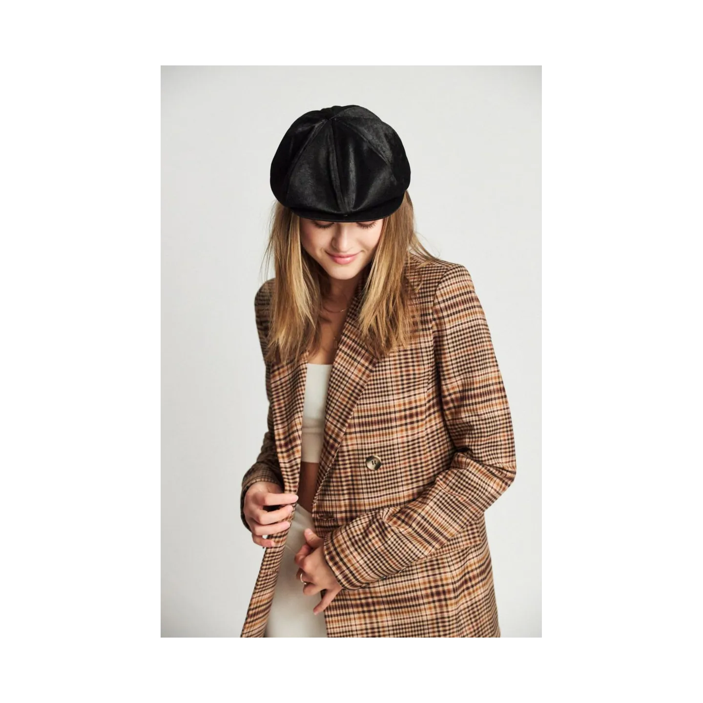 Casquette Brood Femme Noir Brillant- Brixton Reference : 9001 | Chapellerie Traclet