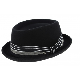 Black Imperia Porkpie Hat - Panizza
