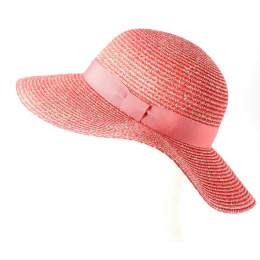 Capeline Rhodes Straw Paper Coral- Traclet hat