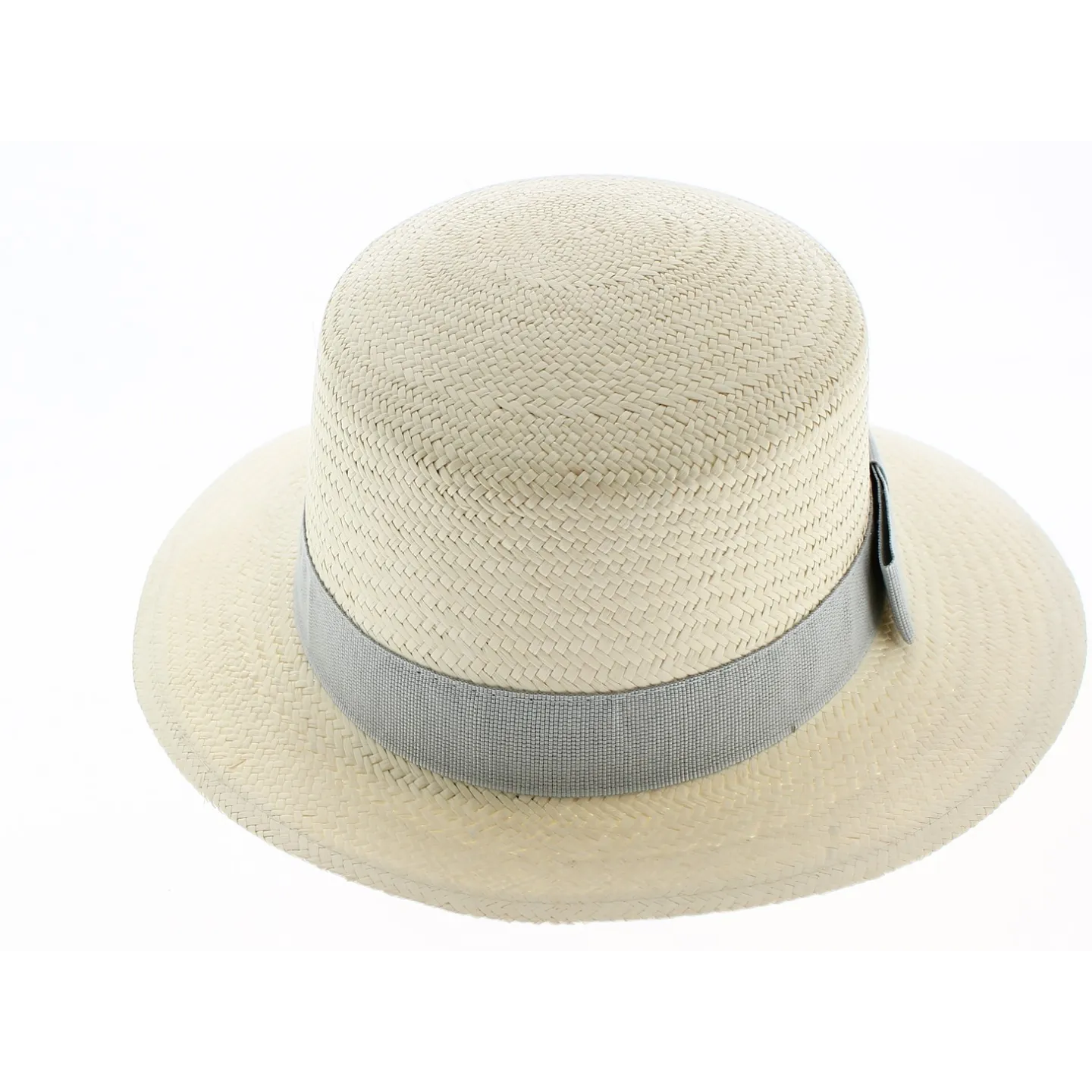 Casquette Panama Puyo Paille Naturelle Gris Perle- Traclet Reference : 9023 | Chapellerie Traclet