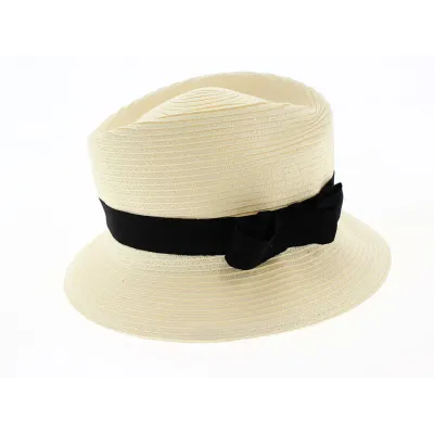 Louisa Woven Paper Cloche Hat in Natural - Traclet Reference: 9025 | Traclet Hatters