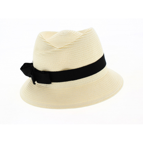 Chapeau Cloche Louisa Papier Tissé Naturel- Traclet 