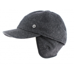 Grey Baseball Cap with Ear Flaps - Bugatti