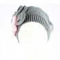 Leïla Cotton Flower Gray & Pink Beret - BeBeret