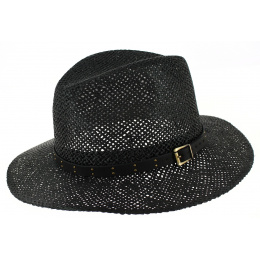Traveller Thurins Straw Hat Black Paper- Traclet 