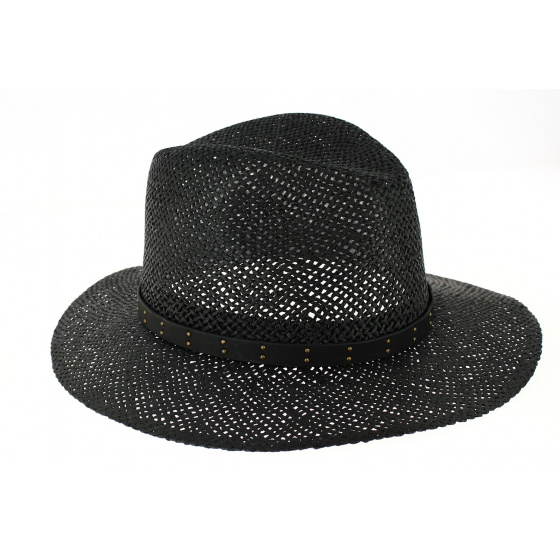 Black Paper Straw Traveller Thurins Hat - Traclet