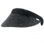 Black straw visor Dunewood - Betmar