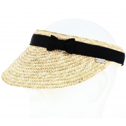 Straw Visor Black Ribbon Dunewood - Betmar