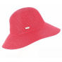 Marie Cossamer Red Wide-Brimmed Hat - Betmar