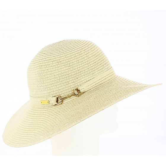 Selena Summer Wide-Brimmed Paper Straw Hat Beige - Betmar