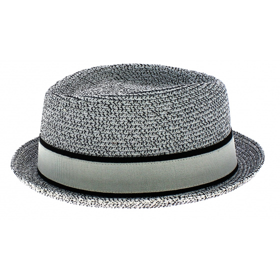 Chapeau PorkPie Cliffhanger Paille Papier Gris - Fléchet