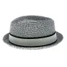 Chapeau PorkPie Cliffhanger Paille Papier Gris - Fléchet Reference : 8010 | Chapellerie Traclet