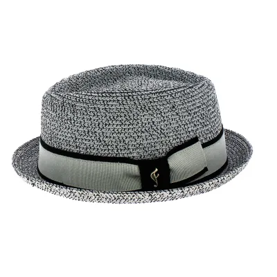 Cliffhanger PorkPie Paper Straw Hat Grey - Fléchet Reference: 8010 | Traclet Hat Shop