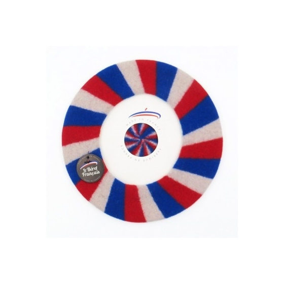 Béret Supporter Bleu/Ecru/Rouge - le Béret Français