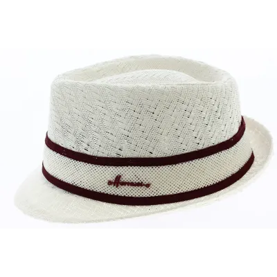 Chapeau Trilby Don Gio Paille Papier Blanc - Herman  Reference : 9066 | Chapellerie Traclet
