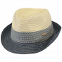 Blue Paper Straw Trilby Patrol Hat - Barts