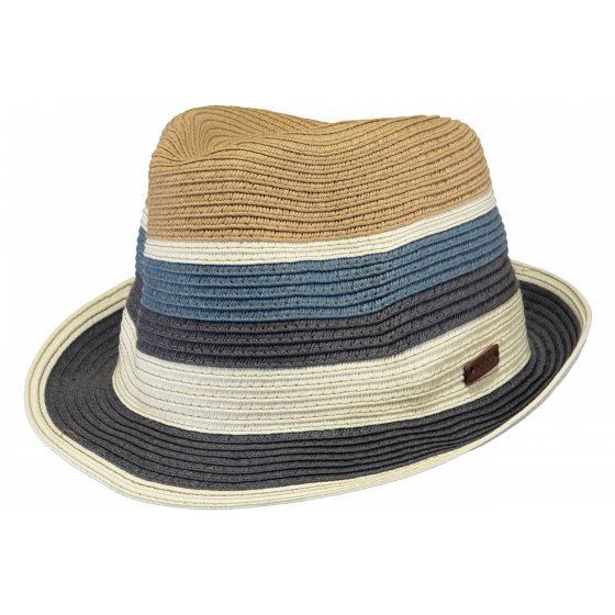 Loet Navy Blue Paper Straw Trilby Hat - Barts