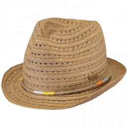 Kids Bartica Natural Paper Straw Trilby Hat - Barts