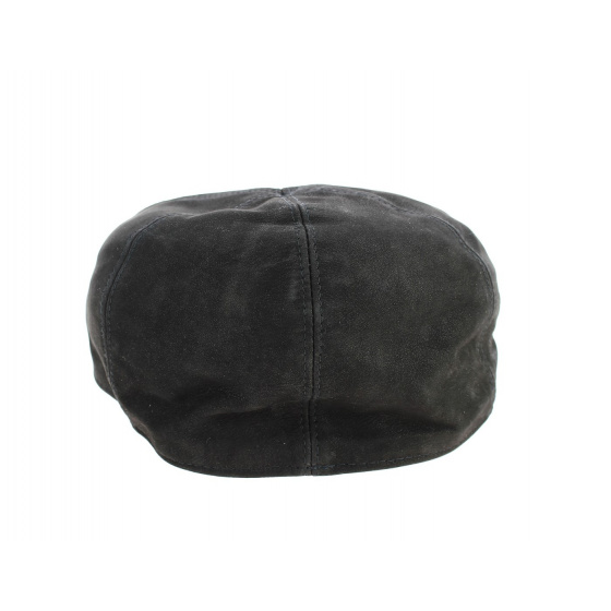 Ashford Domed Black Leather Cap - Traclet