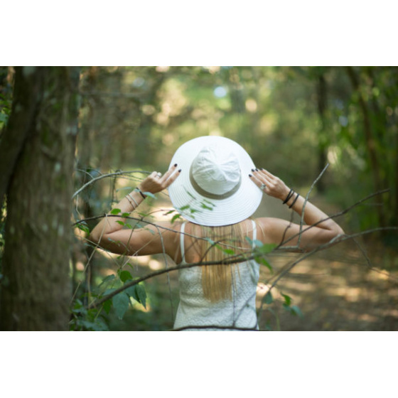 Chapeau Bob Naturel Asnelles Beige & Blanc - Soway