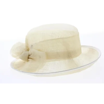 Anya Ceremonial Wide-brim Hat - straw wide-brim hat Reference: 5466 | Traclet Hatters