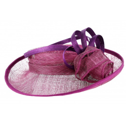 Nelly Bottomless Ceremonial Wide-brim Hat Plum - Traclet