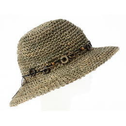 Tasmine Summer Wide Brim Natural Straw Hat - Traclet