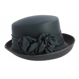 Breton women's hat Black fabric