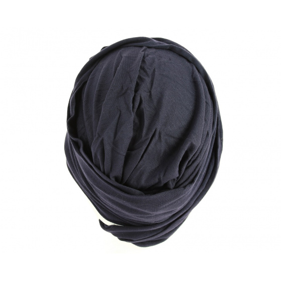 Turban Nubie Marine/Argent  Turban Nubie Marine/Argent