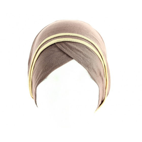 Turban Nubie Taupe/Or Turban Nubie Taupe/Or