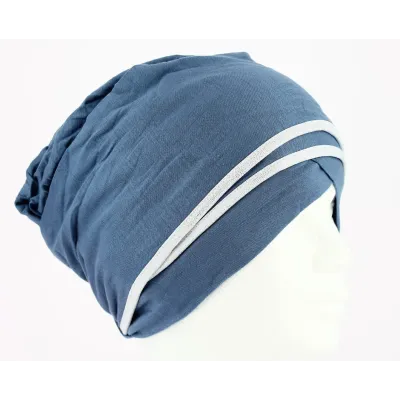 Turban Nubie Bleu/Argent Reference : 9176 | Chapellerie Traclet