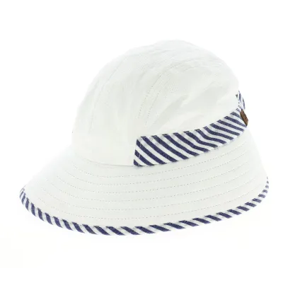 Marennes High Protection Visor Cap Blue Stripes- Soway