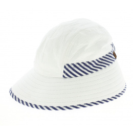 Casquette Visière Haute Protection Marennes Rayures Bleues- Soway