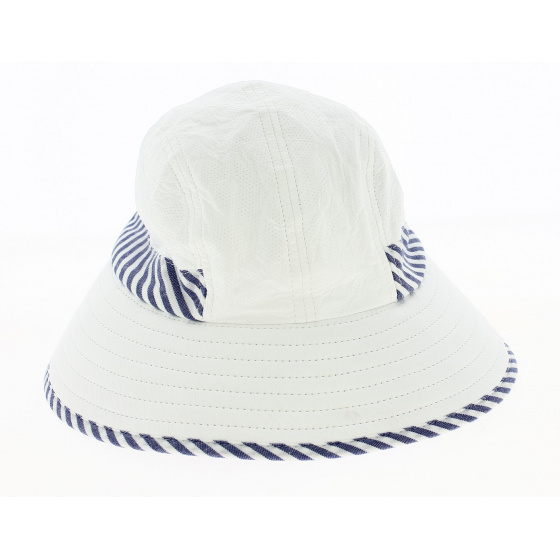 High Protection Visor Cap Marennes Blue Stripes - Soway High Protection Visor Cap Marennes Blue Stripes - Soway