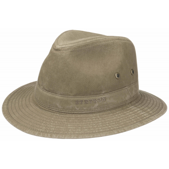 Stetson Virginia Organic Cotton Traveler Hat Khaki UPF 40+