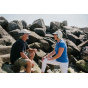 UV Protection Neck Cap by Loïck PEYRON Beige & Navy Blue - Soway