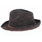 Plum Avignon Raffia Trilby Hat - Traclet