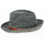 Green-Grey Avignon Raffia Trilby Hat - Traclet