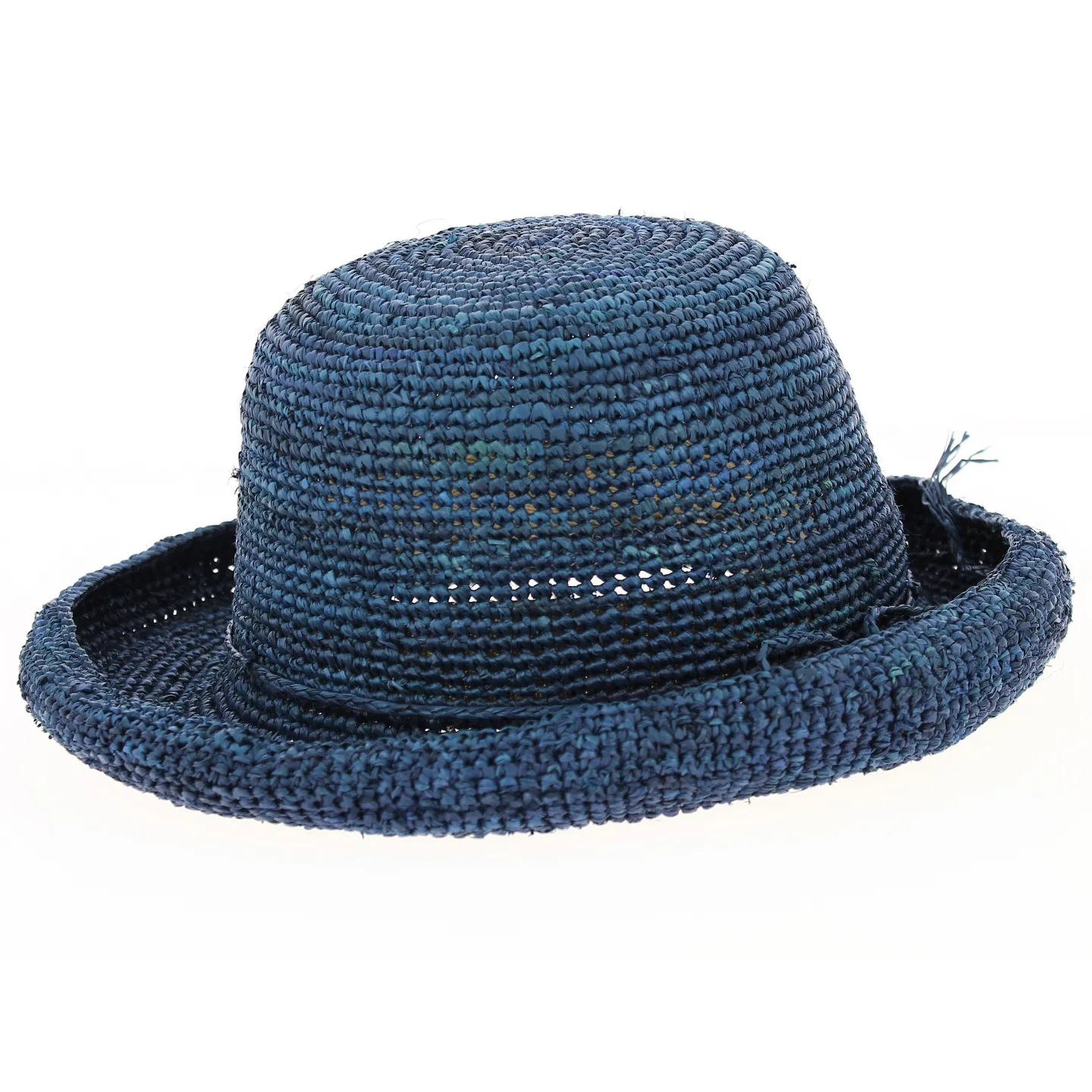 Chapeau breton Raphia Camélia Bleu - Traclet  Reference : 8720 | Chapellerie Traclet